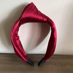 INC Holiday Lane Cranberry Satin Knotted Headband Macys